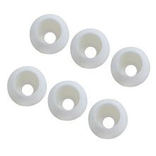 6 Pieces Elastic Shock Cord Rope Toggle Round Ball End Lock Stopper Wh