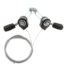 1 Pair 3x6/7 Speed MTB Bike Thumb Gear Shifter Top Mount Shifters Silv