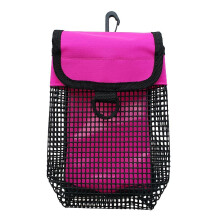 Scuba Diving Reel & SMB Safety Marker Buoy Holder Carry Mesh Bag Rosy