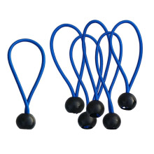 6 Pieces Heavy Duty Bungee Ball Cord Tarp Tent Tie Down Tope Blue 4 in