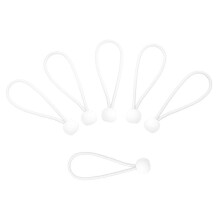 6 Pcs Heavy Duty Bungee Ball Cord Tarp Tent Tie Down Ball Rope White 6