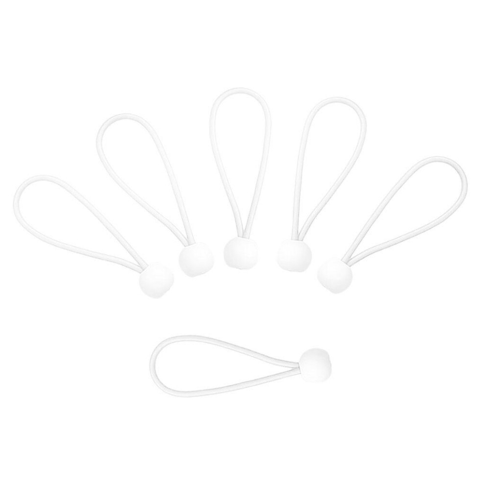 6 Pcs Heavy Duty Bungee Ball Cord Tarp Tent Tie Down Ball Rope White 6 6902696532848