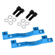 2 Pieces 203mm MTB Bicycle Front & Rear Disc Brake Mount Adaptor Blue