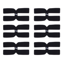 6 Pieces Tennis Racket Balance Silicone H-shaped Power Strips Black
