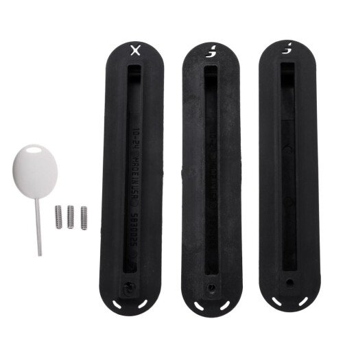 3  Sets   Tri  Box Surfing SUP Surfboard Fin Plug Set with Screw Black 2