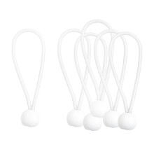 6 Pcs Heavy Duty Bungee Ball Cord Tarp Tent Tie Down Ball Rope White 4