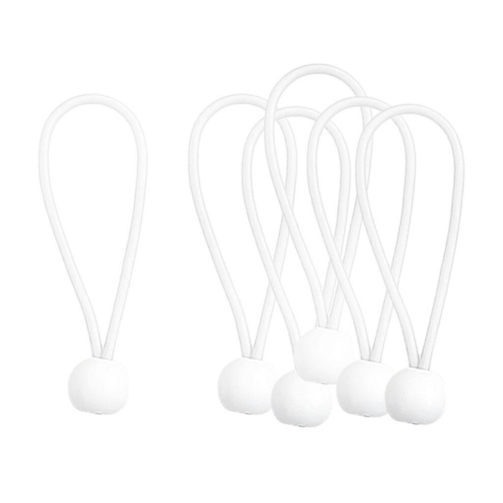 6 Pcs Heavy Duty Bungee Ball Cord Tarp Tent Tie Down Ball Rope White 4 6902696549051