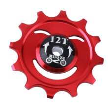 Mountain Bike Bicycle Ceramic Rear Derailleur Jockey Pulley Wheel Red