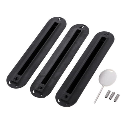 3  Sets   Tri  Box Surfing SUP Surfboard Fin Plug Set with Screw Black