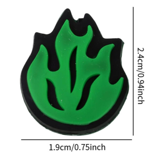 2 Piece Silicone Flame Tennis Racket Shock Absorber Shockproof Damper 1