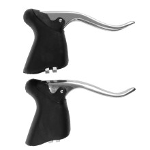 1 Pair Road Bike Drop Bar Brake Lever Bent Brake Handle Bicycle Handbr