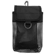 Scuba Diving Reel & SMB Safety Marker Buoy Holder Carry Mesh Bag Black