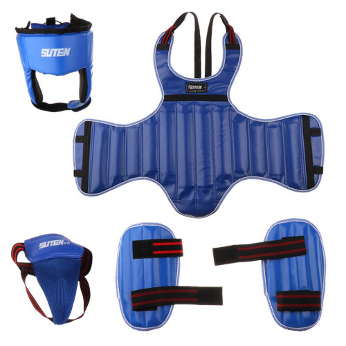 Sanda Protective Gear Set Shin Leg Chest Guard Helmet Groin Protector 1