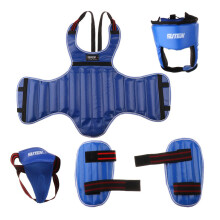 Sanda Protective Gear Set Shin Leg Chest Guard Helmet Groin Protector