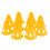 10pcs Mini Windproof Sport Training Traffic Road Cones Yellow 1