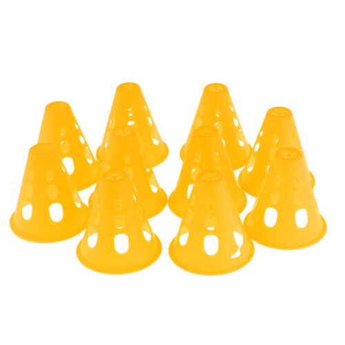 10pcs Mini Windproof Sport Training Traffic Road Cones Yellow
