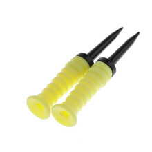 2 Pack Soft Plastic Golf Ball Tees Limit Resistance Elastic Ball Nail