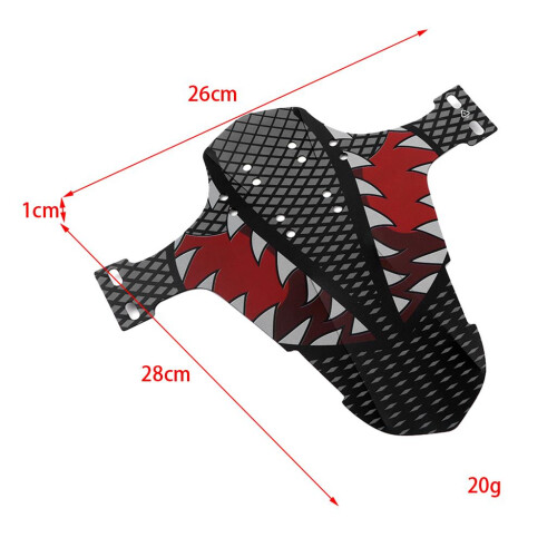 Durable MTB Mountain Bike Bicycle Front Fork Rain Mudguard Red 1