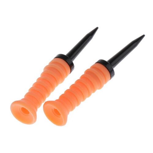 2 Pack Soft Plastic Golf Ball Tees Limit Resistance Elastic Ball Nail