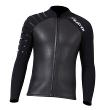 3mm Men Neoprene Sleeve Wetsuit Front Zip Diving Suit Top Coat Jacket