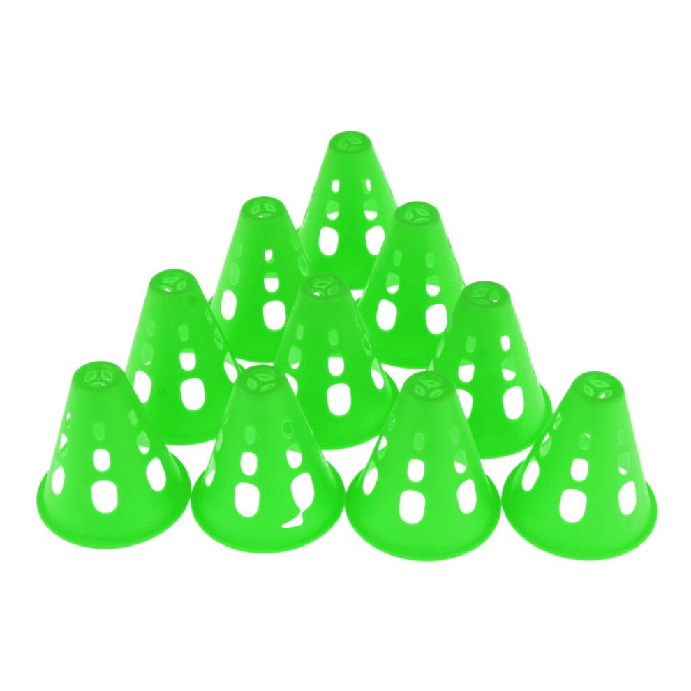 10Pcs Mini Windproof Sport Training Traffic Road Cones Green 6902696040107