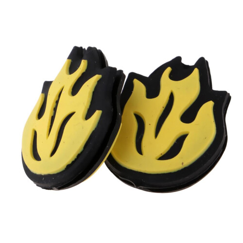2 Piece Silicone Flame Tennis Racket Shock Absorber Shockproof Damper 2