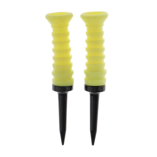 2 Pack Soft Plastic Golf Ball Tees Limit Resistance Elastic Ball Nail 1