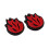 2 Piece Silicone Flame Tennis Racket Shock Absorber Shockproof Damper 2