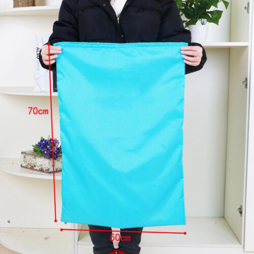 Large Capacity Bag Waterproof Drawstring Storage Pouch Sack Blue 50x70 1