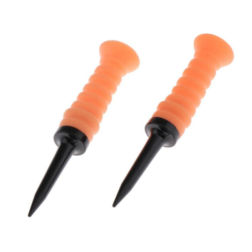 2 Pack Soft Plastic Golf Ball Tees Limit Resistance Elastic Ball Nail 1