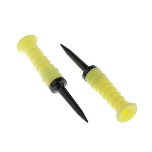 2 Pack Soft Plastic Golf Ball Tees Limit Resistance Elastic Ball Nail 2