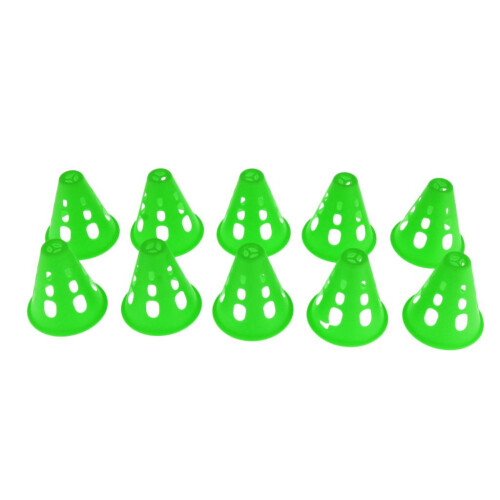 10pcs Mini Windproof Sport Training Traffic Road Cones Green 2
