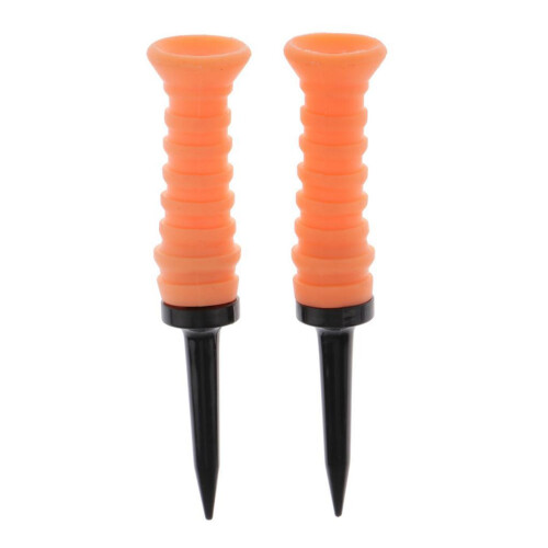 2 Pack Soft Plastic Golf Ball Tees Limit Resistance Elastic Ball Nail 2