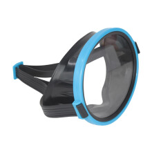 Kid Youth Oval Free Diving Mask Anti-Fog Single Lens Swim Masks Blue
