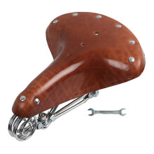 Retro Bicycle Bike Cycle PU Leather Saddle Seat Spring Comfort Seat Ne