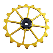 Bicycle Rear Derailleur Pulley MTB Ceramic Bearing Jockey Wheel Golden
