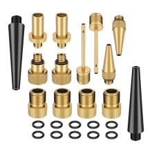 Bike Pump Adapter Presta Schrader Donut Valve Adaptor 14pcs with sea