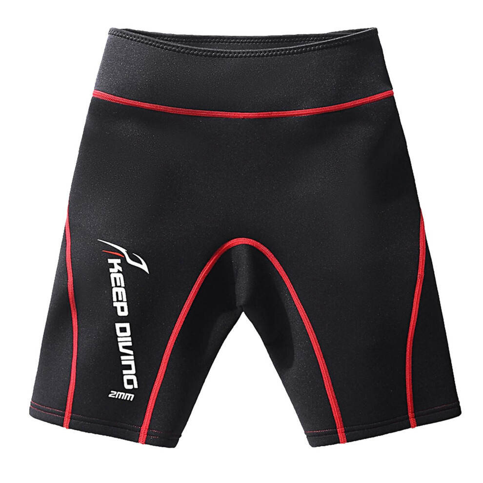 Neoprene Diving Shorts Swim Trunks Pants Wetsuits Scuba Swimsuit Red M