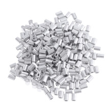 100Pack Aluminum Oval Barrel Crimp Sleeves 0.8mm/1mm/1.2mm/1.5mm/1.8mm