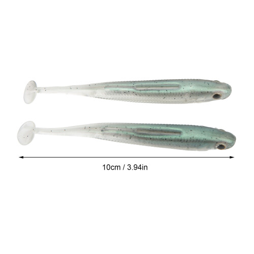 5 Stück simulierter Weichköder mit 3D-Augen grün 10 cm 2