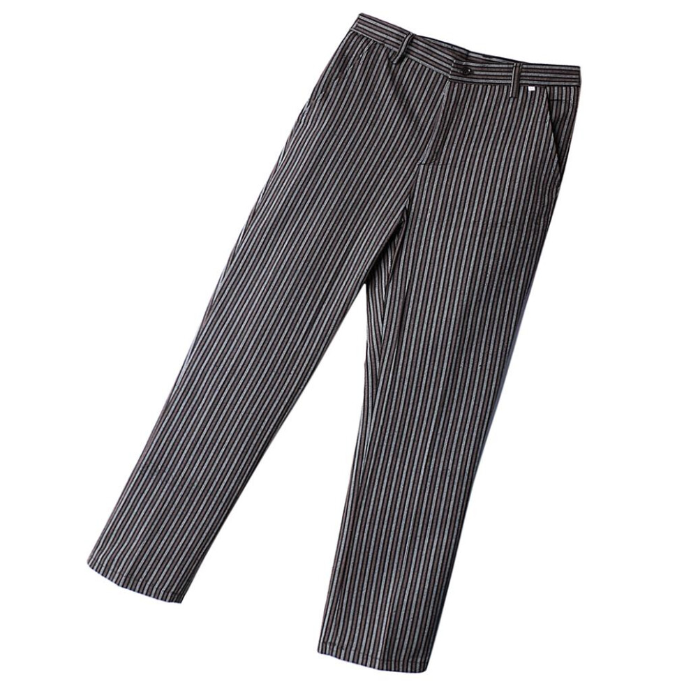 Chef Work Pants Restaurant Kitchen Uniform Cook Trousers Elastic Waist 6902696615299