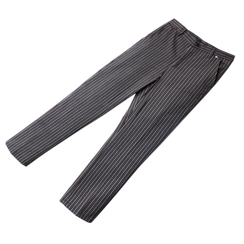 Chef Work Pants Restaurant Kitchen Uniform Cook Trousers Elastic Waist 1