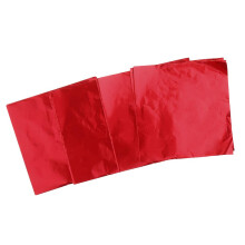 100x Chocolate Candy Package Foil Paper Aluminum Tinfoil Wrappers Red
