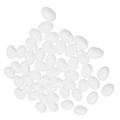 5/10/50Pcs White Modelling Craft Polystyrene Foam Eggs 50 Pieces 5cm