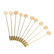 10 Pieces Lapel Stick Pin Tie Hat Scarf Badge Brooch with Tray Pad DIY