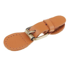 Sew on Leather Magnetic Snap Buckles DIY Bag Handbag Replacement Brown