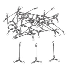 3 way Fishing swivels long leg O-shape rolling swivel Fly Fishing Tack