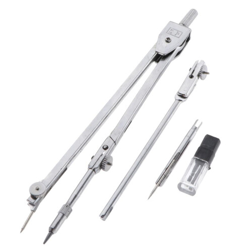 Students Compass Drawing Dividers Equipment Tool compasses with 5 part