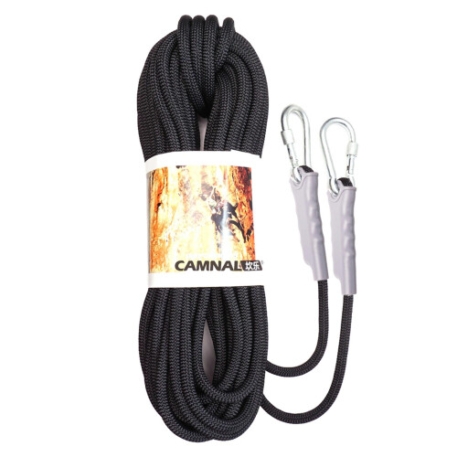 12mm Static Rock Climbing Rope High Strength Static Climbing Rope Blac