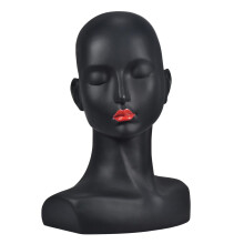 PVC Mannequin Female Head Model Dummy Wig Glasses Hat Display Stand Bl